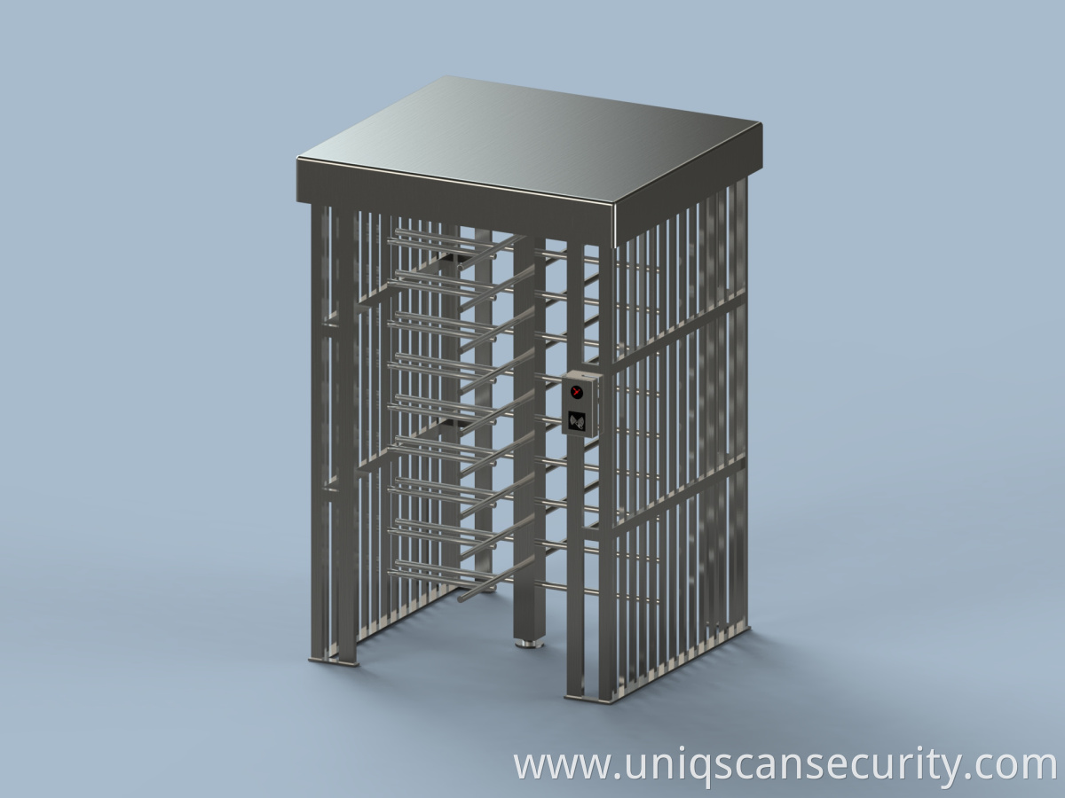 CE Approved Stainless Steel Single Lane Arc Full Height Turnstile With Automatic Access Control